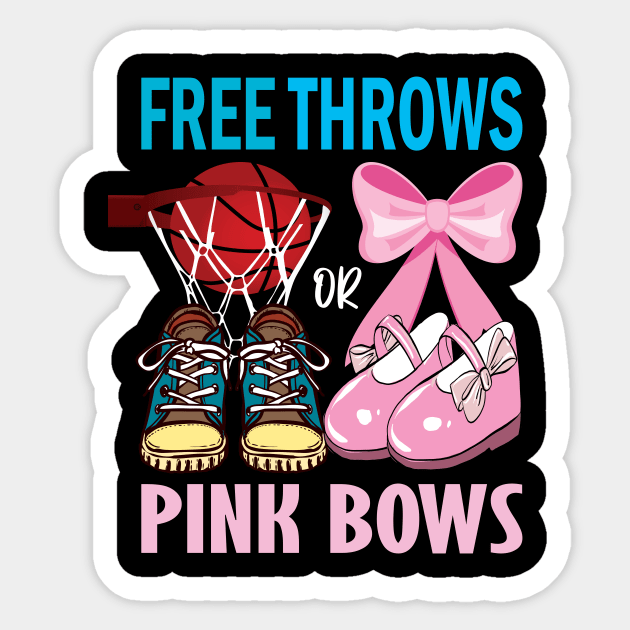 Free throws or pink bows basketball gender reveal gift... Sticker by DODG99